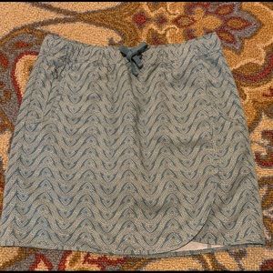 Patagonia blue pattern elastic waist skirt skirt size small